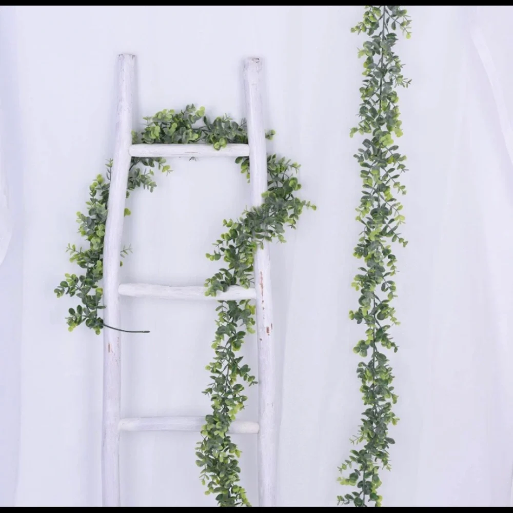 4 pack | Thick Boxwood Eucalyptus Garland Artificial Vines Greenery 24 Feet